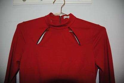 red Alice + Olivia red cut out detail dress, 4