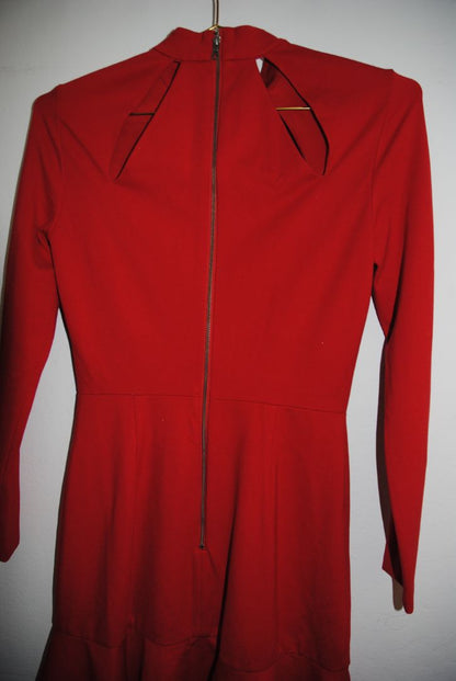 red Alice + Olivia red cut out detail dress, 4