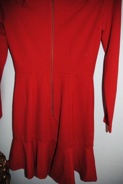 red Alice + Olivia red cut out detail dress, 4