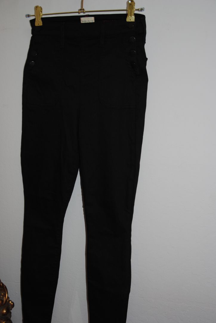 black Alice + Olivia high rise side button, 27