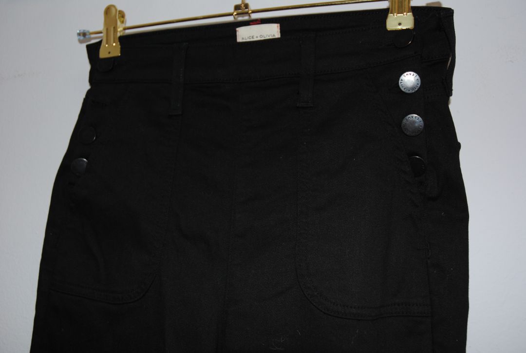 black Alice + Olivia high rise side button, 27