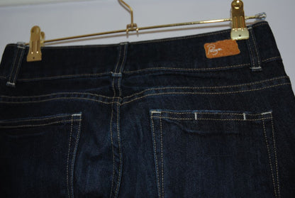 dark denim Paige mid rise flare, 27