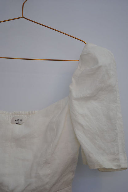 white Wilfred puff sleeve top, S