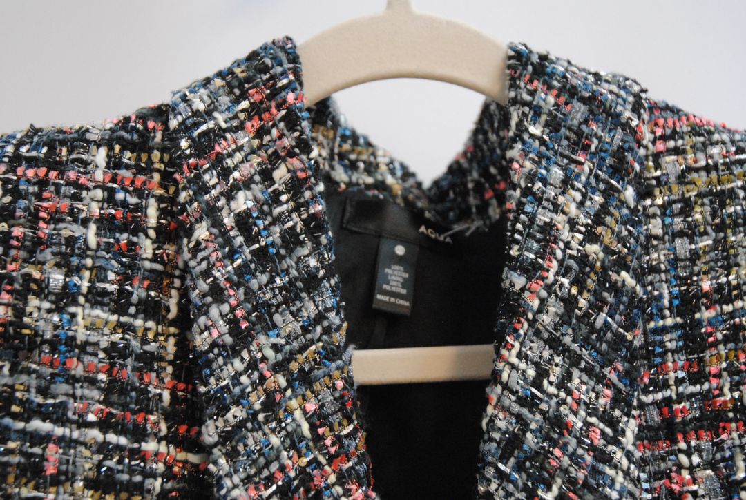 multicolor Aqua TWEED double breast jacket, xs