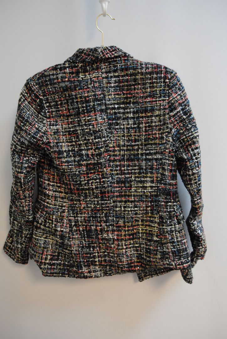 multicolor Aqua TWEED double breast jacket, xs