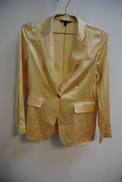 champagne Banana Republic satin blazer, 6