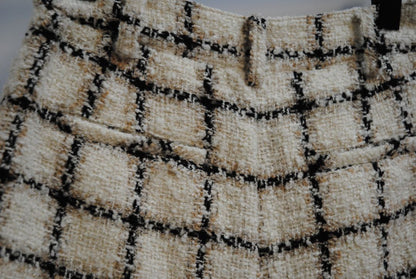black and white Anine Bing tweed shorts, 8
