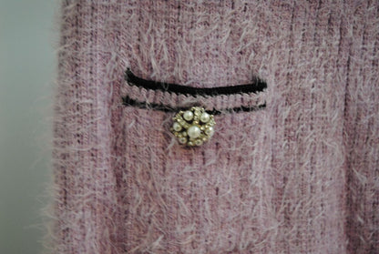 lilac Self Portrait Fuzzy Knit Skirt, 8M/Waist: ~13.5” across (unstretched) Length: ~16” from waist to hem Best fits: US S(check stretch content for flexibility)