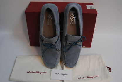 blue Salvatore Ferragamo Salamanca Driving Moccasins/ Loafers, 10.5 US