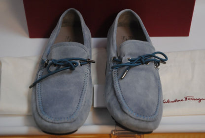 blue Salvatore Ferragamo Salamanca Driving Moccasins/ Loafers, 10.5 US