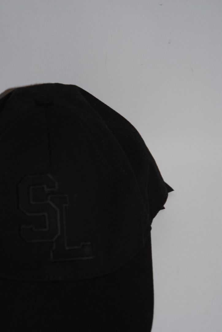 black Saint Laurent Baseball Cap, Brim length: ~2.75–3 inches Crown height: ~4.5 inches Size range: Adjustable (fits S–L)