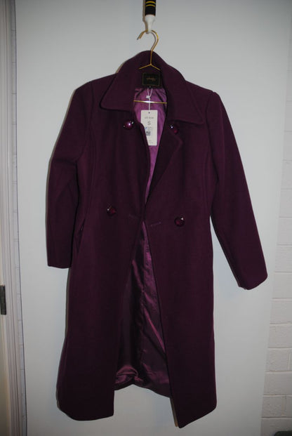 purple Aforet wool coat, S