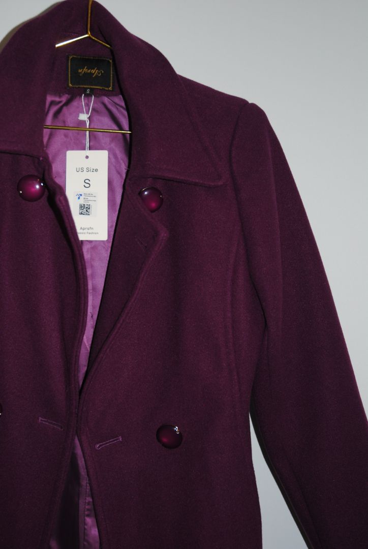purple Aforet wool coat, S