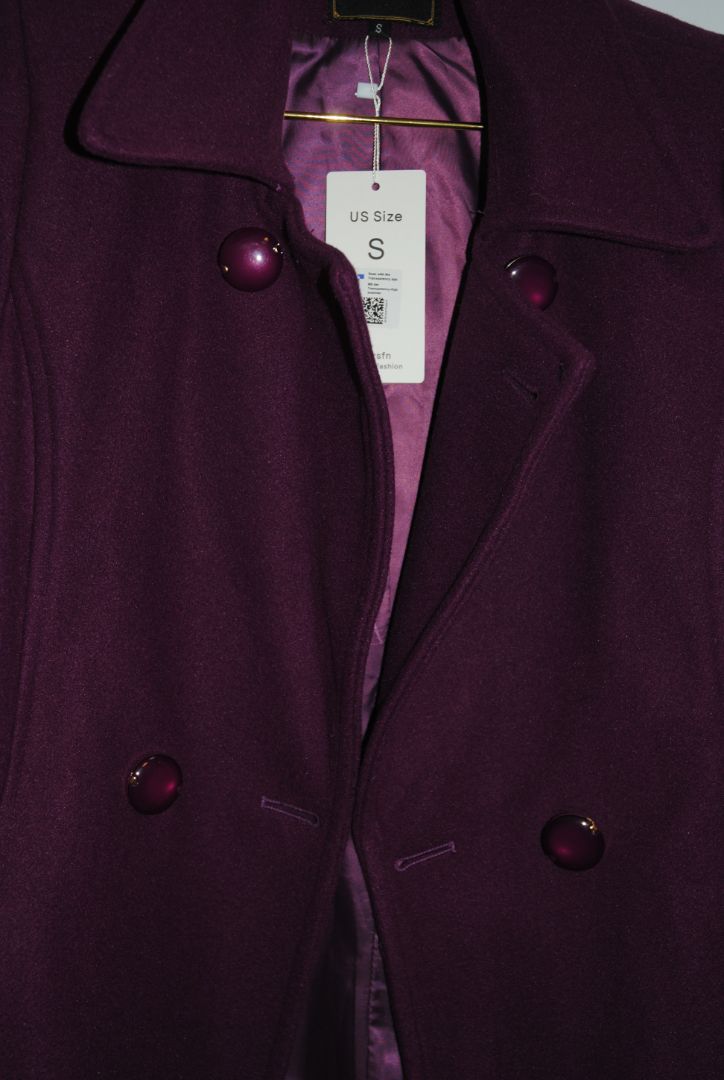purple Aforet wool coat, S