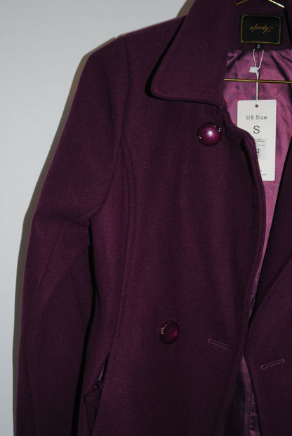 purple Aforet wool coat, S