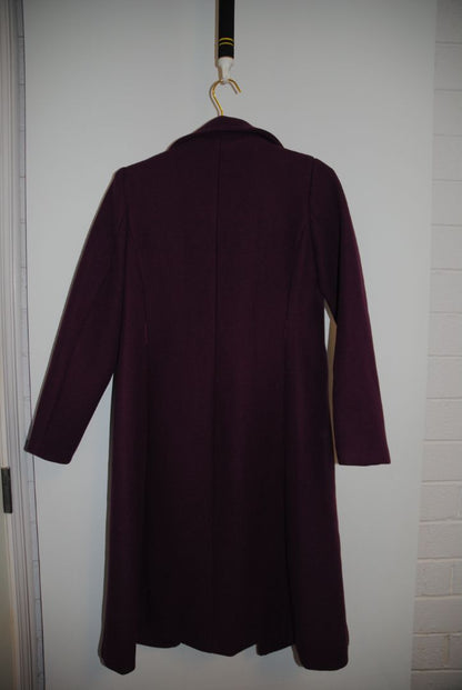 purple Aforet wool coat, S