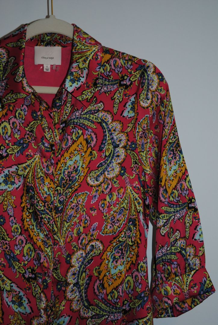 paisley CINQ À SEPT paisley dress, 4S