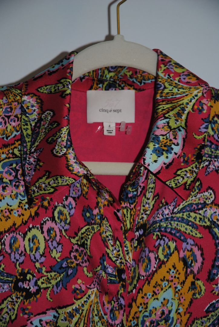 paisley CINQ À SEPT paisley dress, 4S