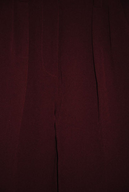 burgundy Ronny Kobo high waisted pleated pants, S