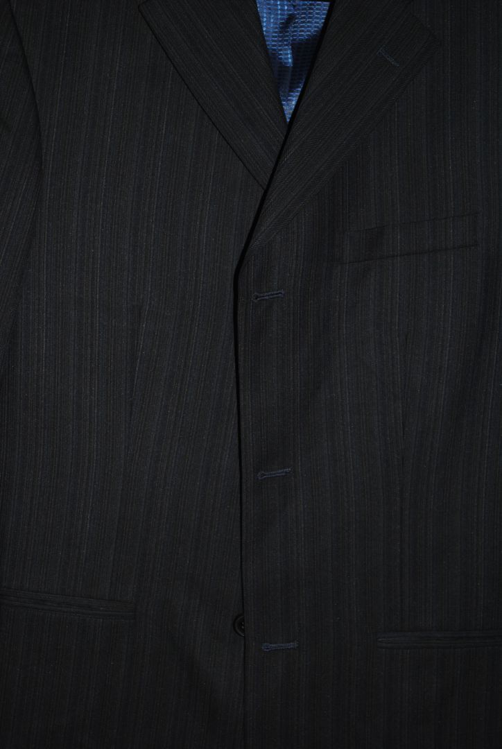 gray with subtle pinstripe Enterprise Men’s Pinstripe Suit Jacket – Classic Fit, 42