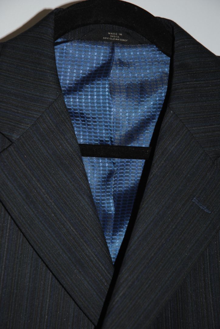 gray with subtle pinstripe Enterprise Men’s Pinstripe Suit Jacket – Classic Fit, 42