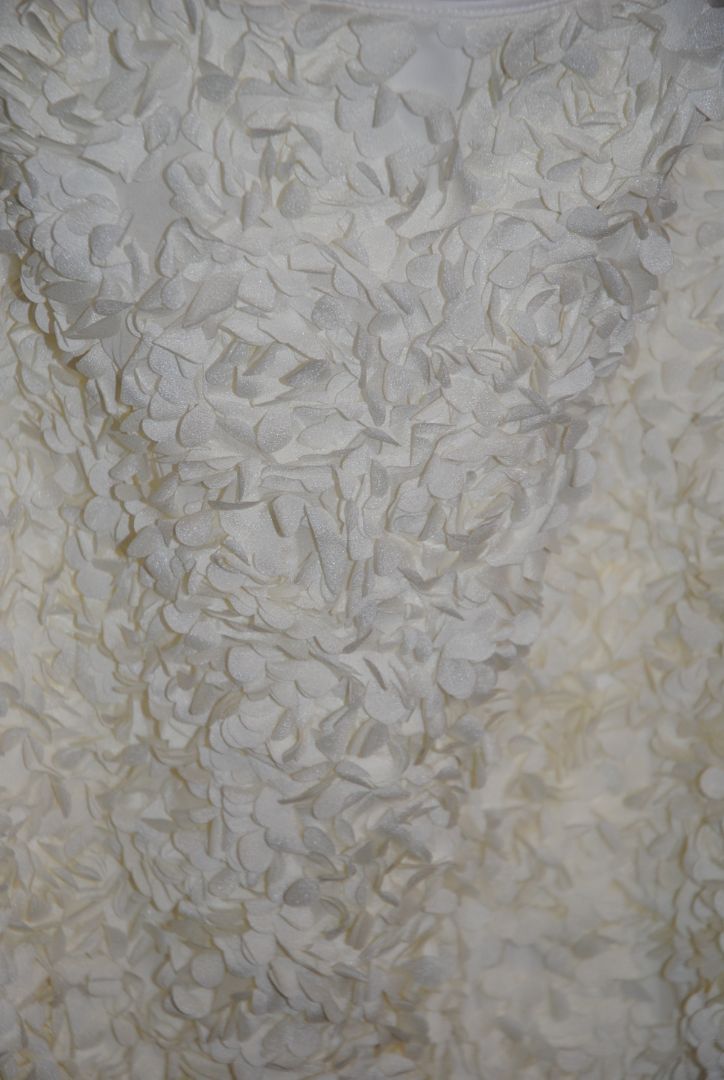 white Birdy Grey petal textured dress, 4