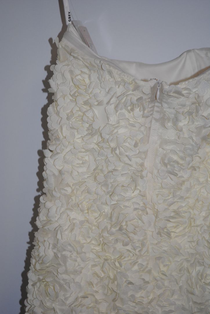 white Birdy Grey petal textured dress, 4