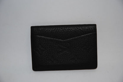black Louis Vuitton Pocket Organizer, Width: 2.8 in (7.2 cm) Height: 4.3 in (11 cm) Depth: 0.4 in (1 cm) Fit: Compact – fits easily in any pocket or micro bag