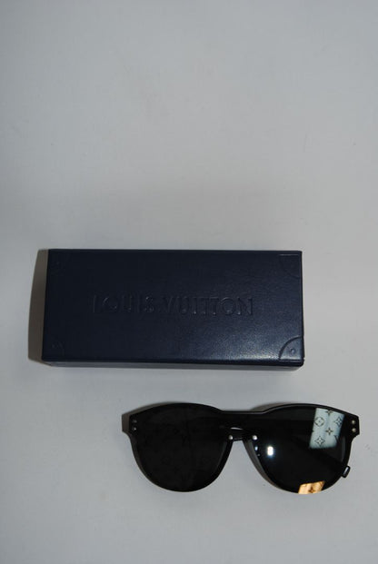 black Louis Vuitton 1.1 Millionaires Sunglasses, Lens Width: 51 mm Bridge: 22 mm Temple Length: 145 mm Fit: Oversized / Shield-style