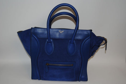 electric blue Celine Phantom Tote, 📏 Dimensions Height: 12” (30.5 cm) Width: 12” (30.5 cm) at base, expanding to 21” (53 cm) at top with wings extended Depth: 7” (18 cm) Handle Drop: 5” (12.5 cm)