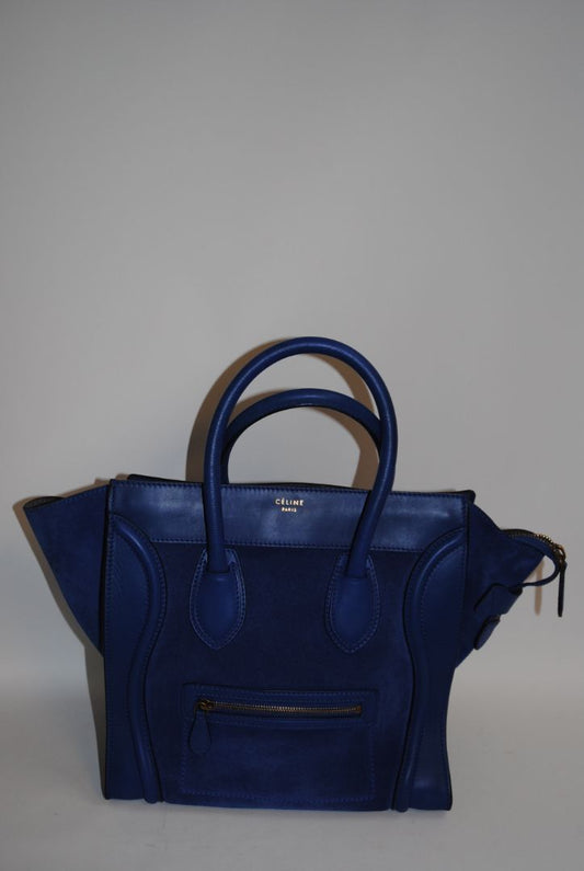 electric blue Celine Phantom Tote, 📏 Dimensions Height: 12” (30.5 cm) Width: 12” (30.5 cm) at base, expanding to 21” (53 cm) at top with wings extended Depth: 7” (18 cm) Handle Drop: 5” (12.5 cm)