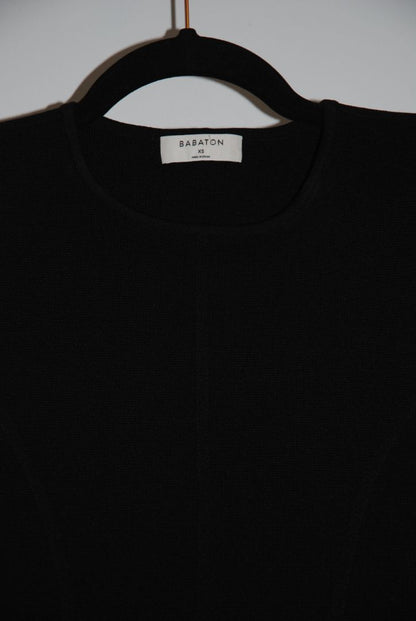 black Babaton crop shirt, xs
