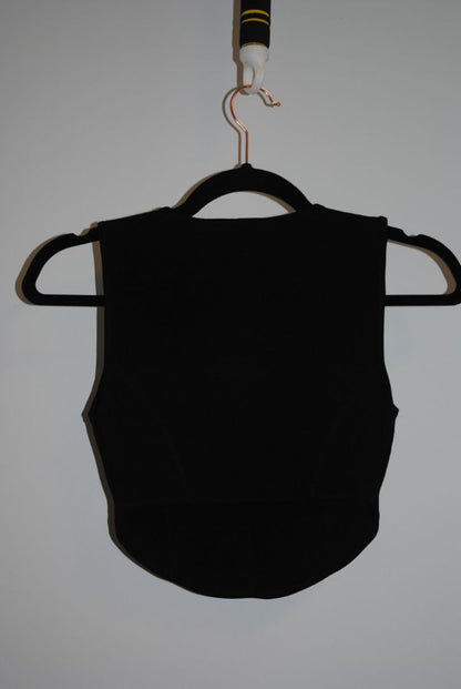 black Babaton crop shirt, xs