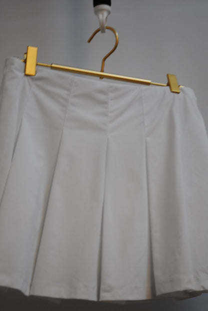 white Wilson pleated white skirt, S
