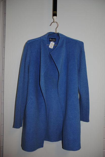 blue Barcelino wool cashmere coat, Large