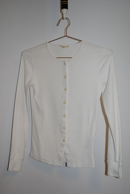 white Madewell button up shirt, xs