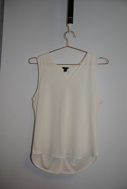 white Ann Taylor v neck shell, MP