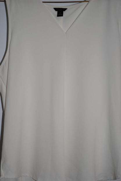 white Ann Taylor v neck shell, MP