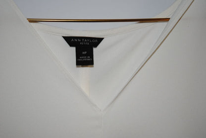 white Ann Taylor v neck shell, MP