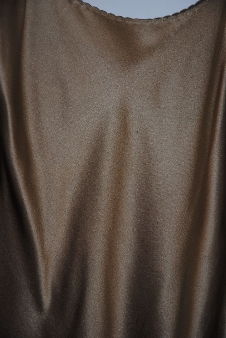 champagne Zara satin cowl neck, S