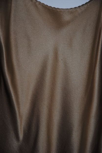 champagne Zara satin cowl neck, S