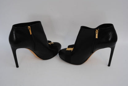 black Salvatore Ferragamo vara bow ankle boots, 9