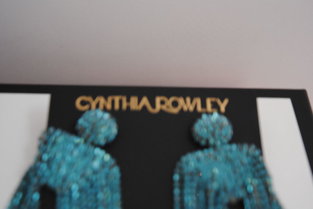 Cynthia Rowley Blue Crystal Waterfall Earrings