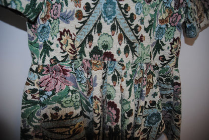 floral Hillary MacMillan tapestry peplum blouse, xs