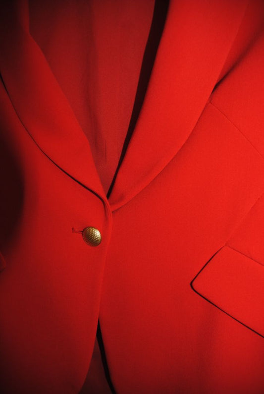 red L'Agence luxe lapel blazer, 6