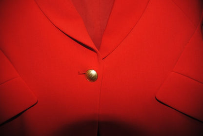 red L'Agence luxe lapel blazer, 6