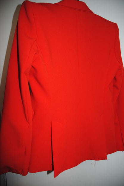 red L'Agence luxe lapel blazer, 6