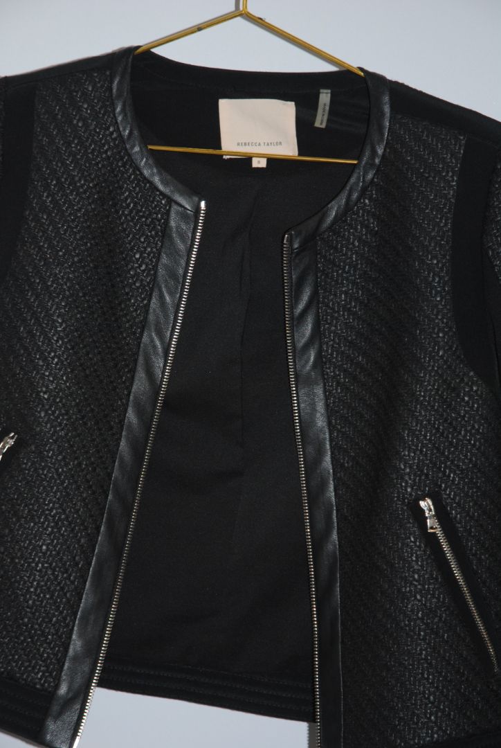 black Rebecca Taylor tweed blazer, 4