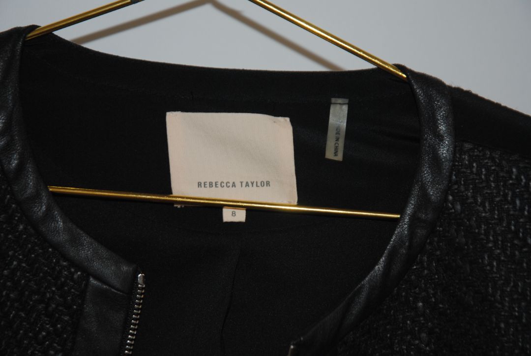 black Rebecca Taylor tweed blazer, 4