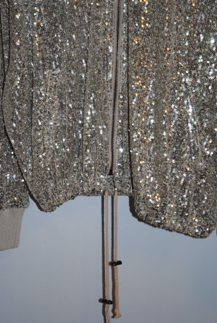 champagne silver BB Dakota by Steve Madden bomber jacket, M